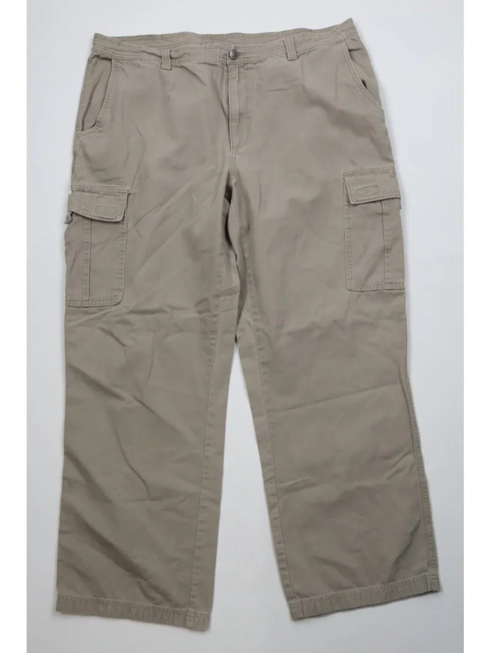 Vintage Y2K The North Face Mens 40x32 Faded Baggy Wide Leg Cargo Pants Beige